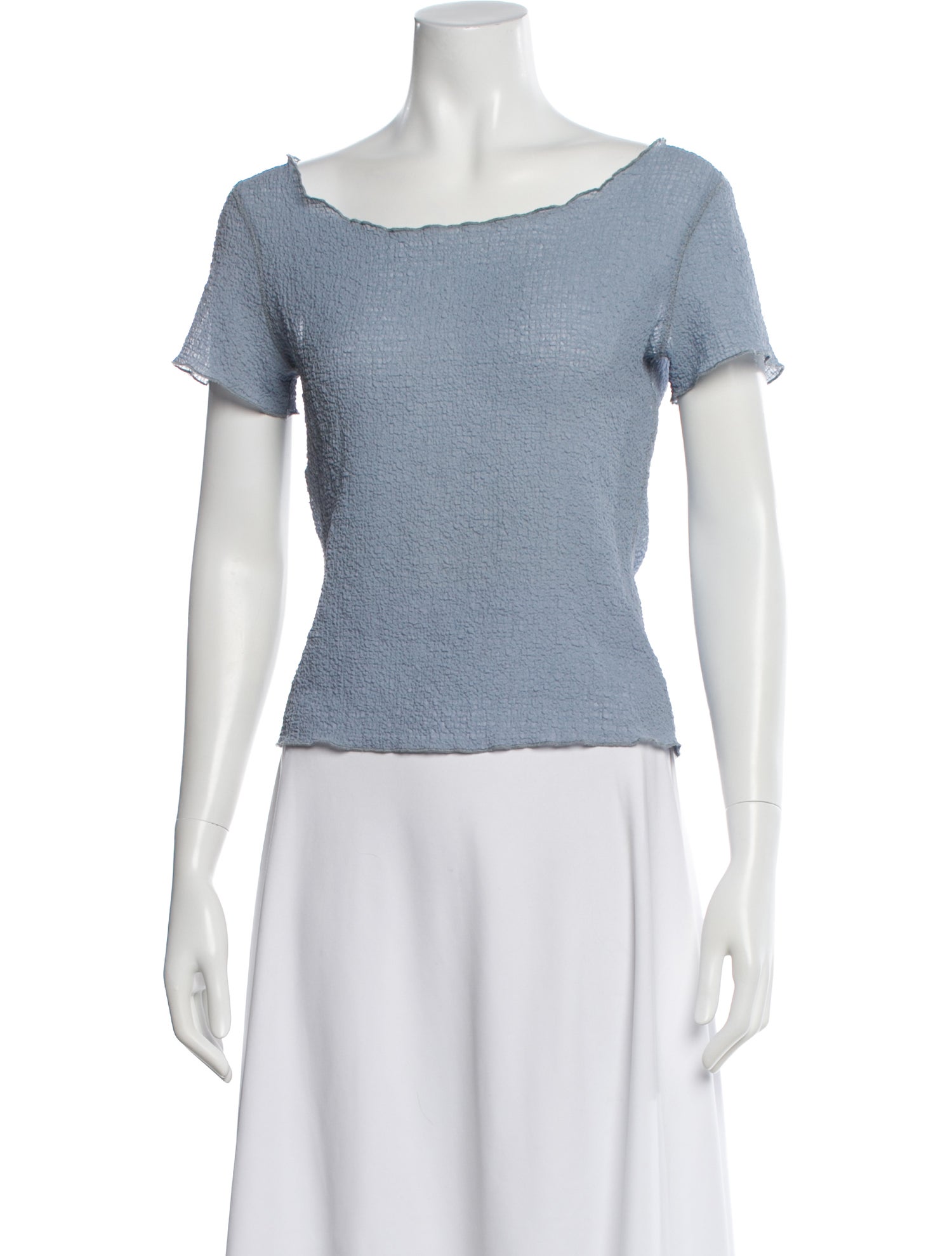 Gil Rodriguez Scoop Neck Short Sleeve Top