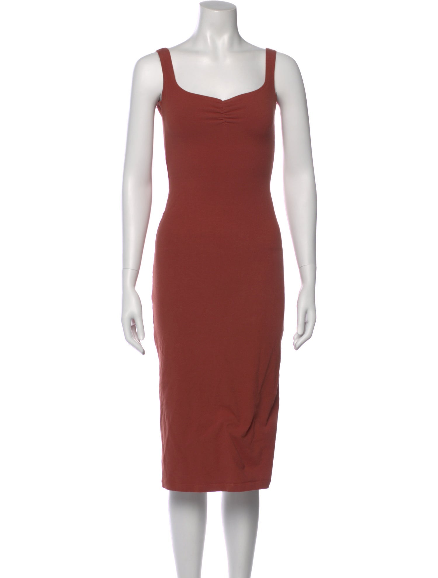Gil Rodriguez Square Neckline Midi Length Dress