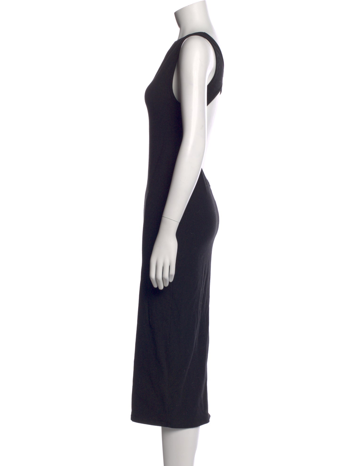 Gil Rodriguez Bateau Neckline Midi Length Dress