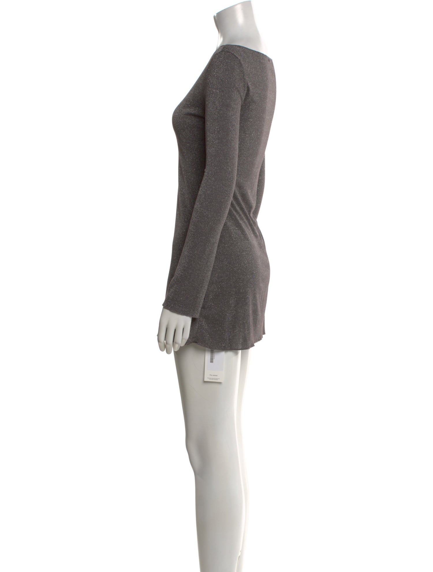 Gil Rodriguez Bateau Neckline Mini Dress
