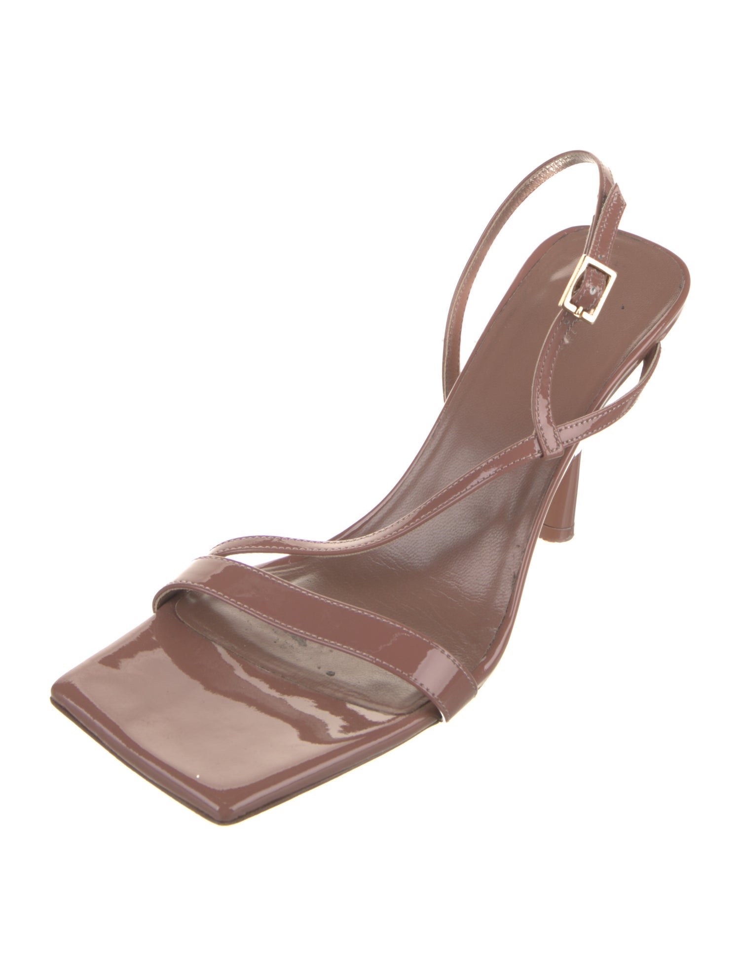 GIA/RHW Patent Leather Slingback Sandals