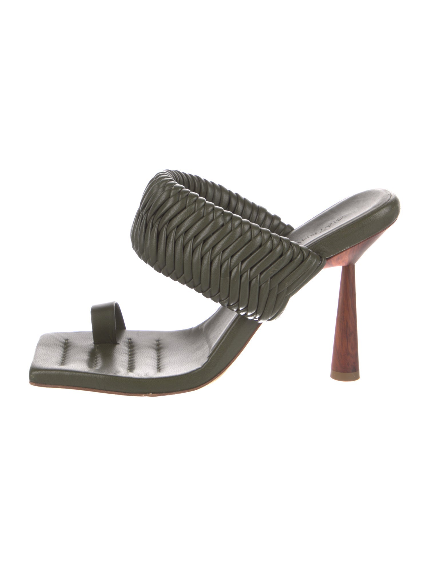 GIA/RHW Leather Braided Accents Slides