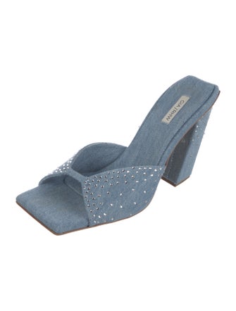 GIA/RHW Denim Patterned Slides
