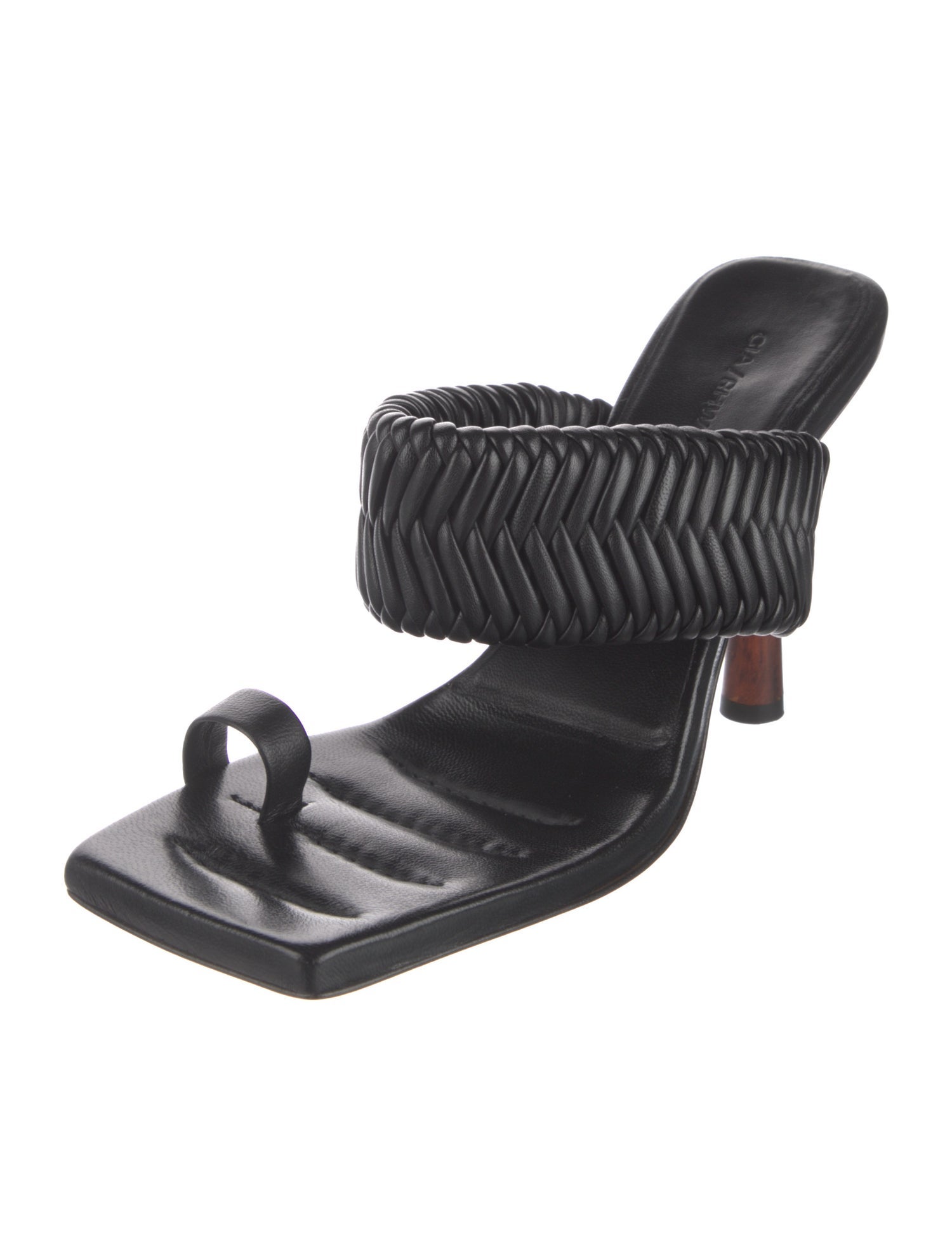 GIA/RHW Leather Braided Accents Slides