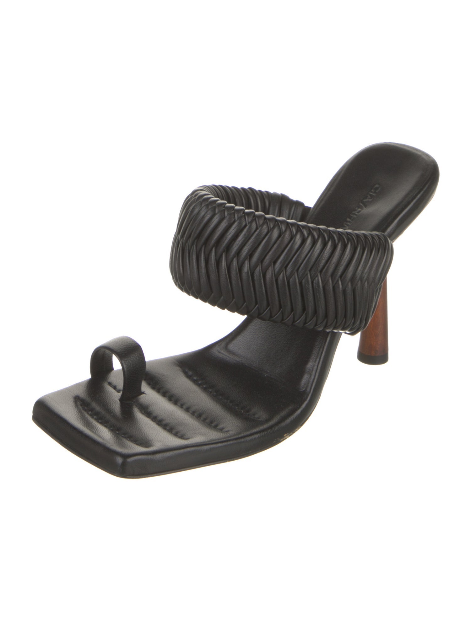 GIA/RHW Leather Braided Accents Slides