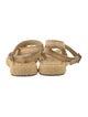 GIA/RHW Raffia Leather Trim Embellishment Espadrilles