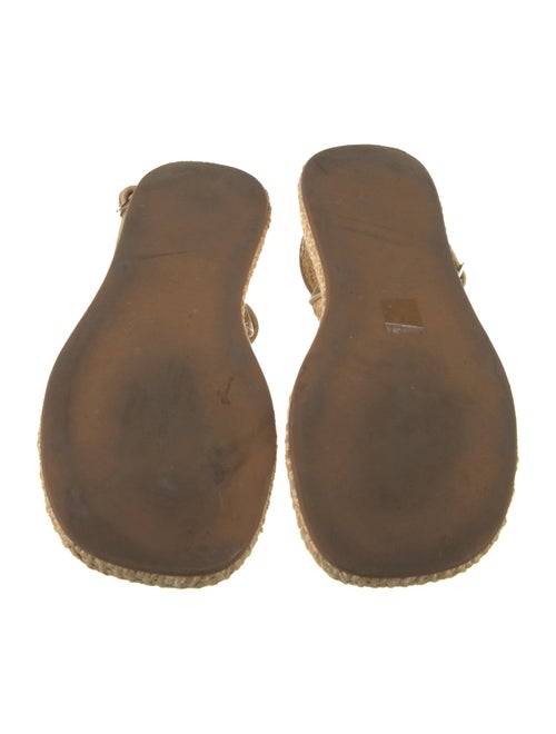 GIA/RHW Raffia Leather Trim Embellishment Espadrilles