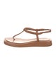 GIA/RHW Leather Braided Accents T-Strap Sandals