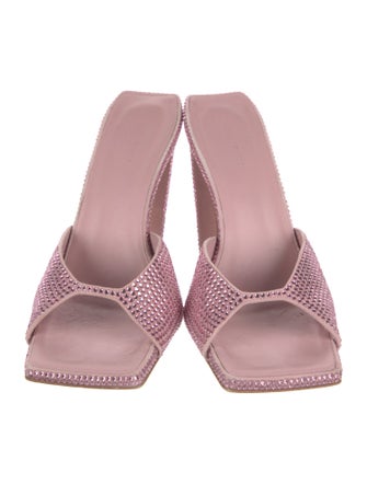 GIA/RHW Suede Crystal Embellishments Slides