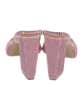 GIA/RHW Suede Crystal Embellishments Slides