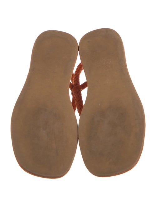 GIA/RHW Suede Braided Accents T-Strap Sandals