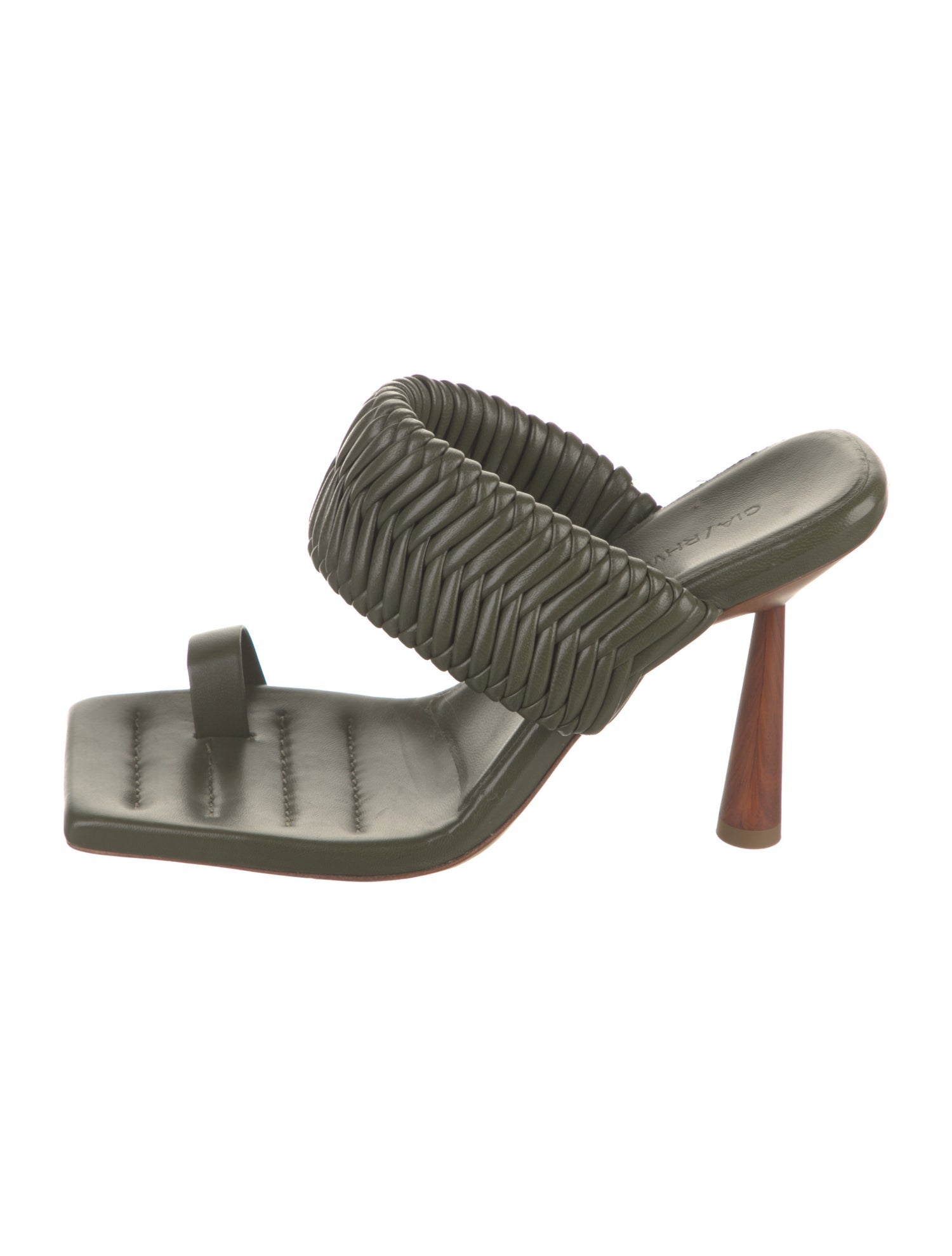 GIA/RHW Leather Braided Accents Slides