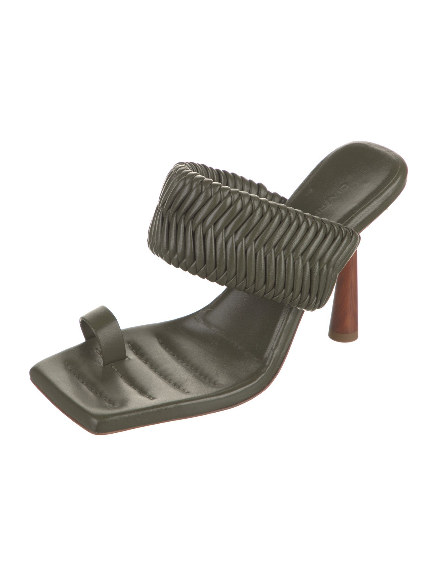 GIA/RHW Leather Braided Accents Slides