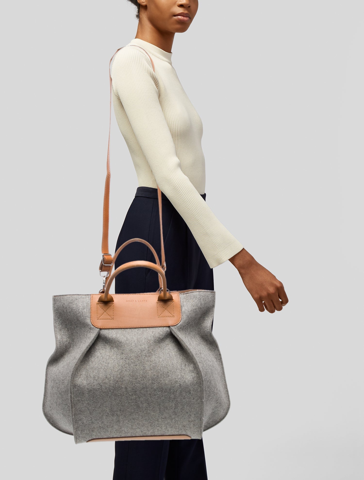 Gräf & Lantz Wool Top Handle Bag