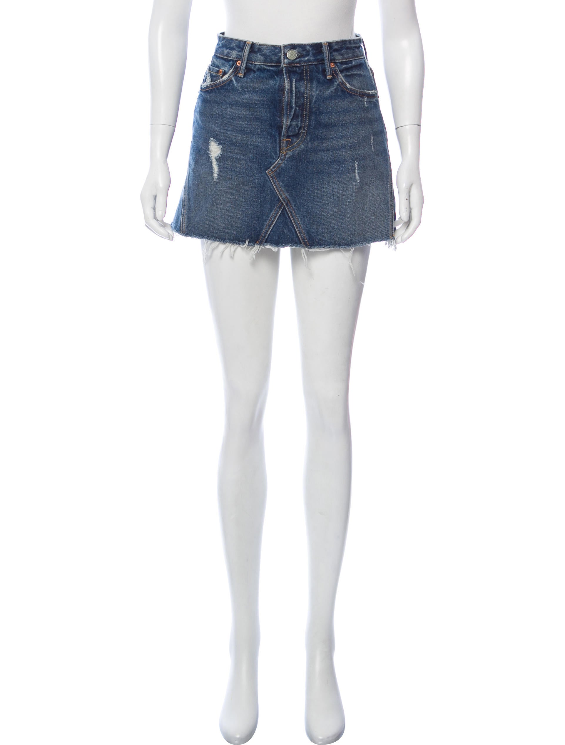grlfrnd eva denim skirt