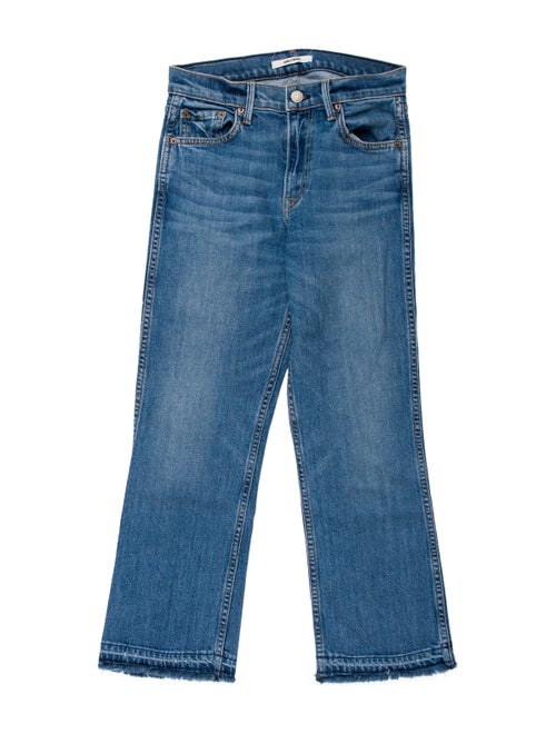 Grlfrnd Mid-Rise Straight Leg Jeans Blue