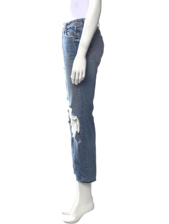 GRLFRND Mid-Rise Straight Leg Jeans