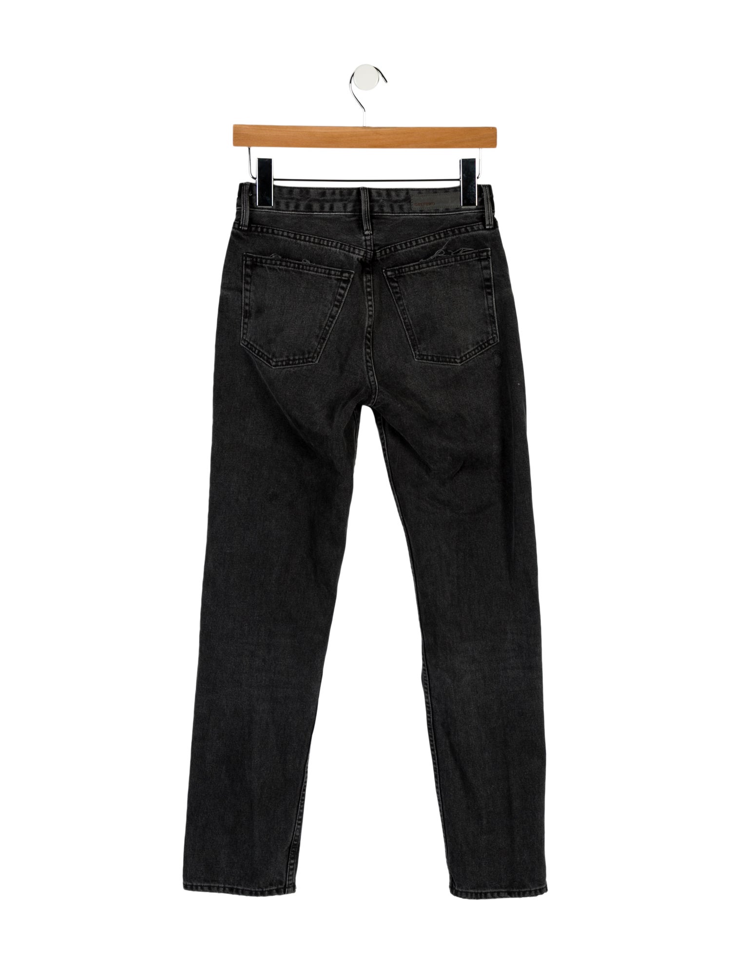 GRLFRND Mid-Rise Straight Leg Jeans