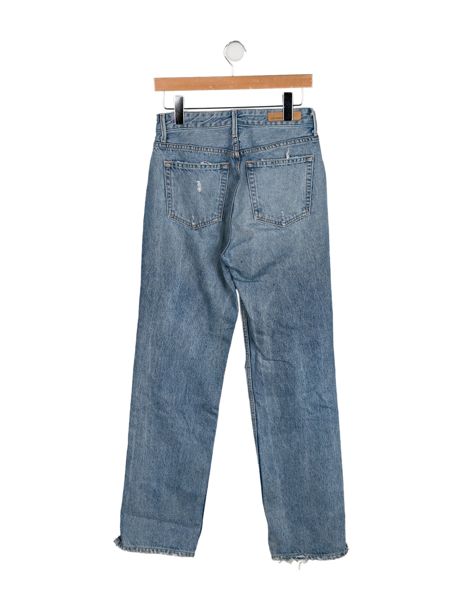 GRLFRND High-Rise Straight Leg Jeans