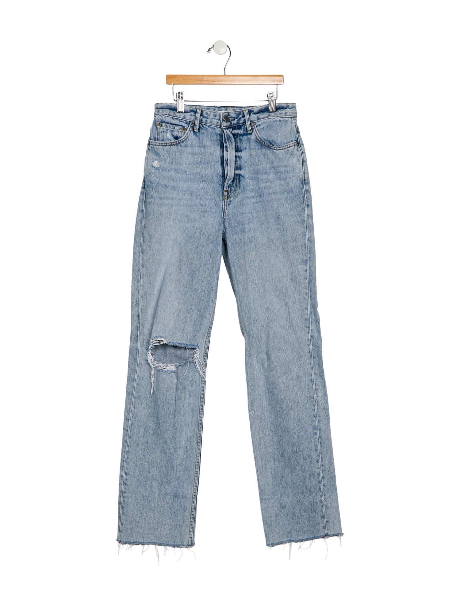 GRLFRND High-Rise Straight Leg Jeans