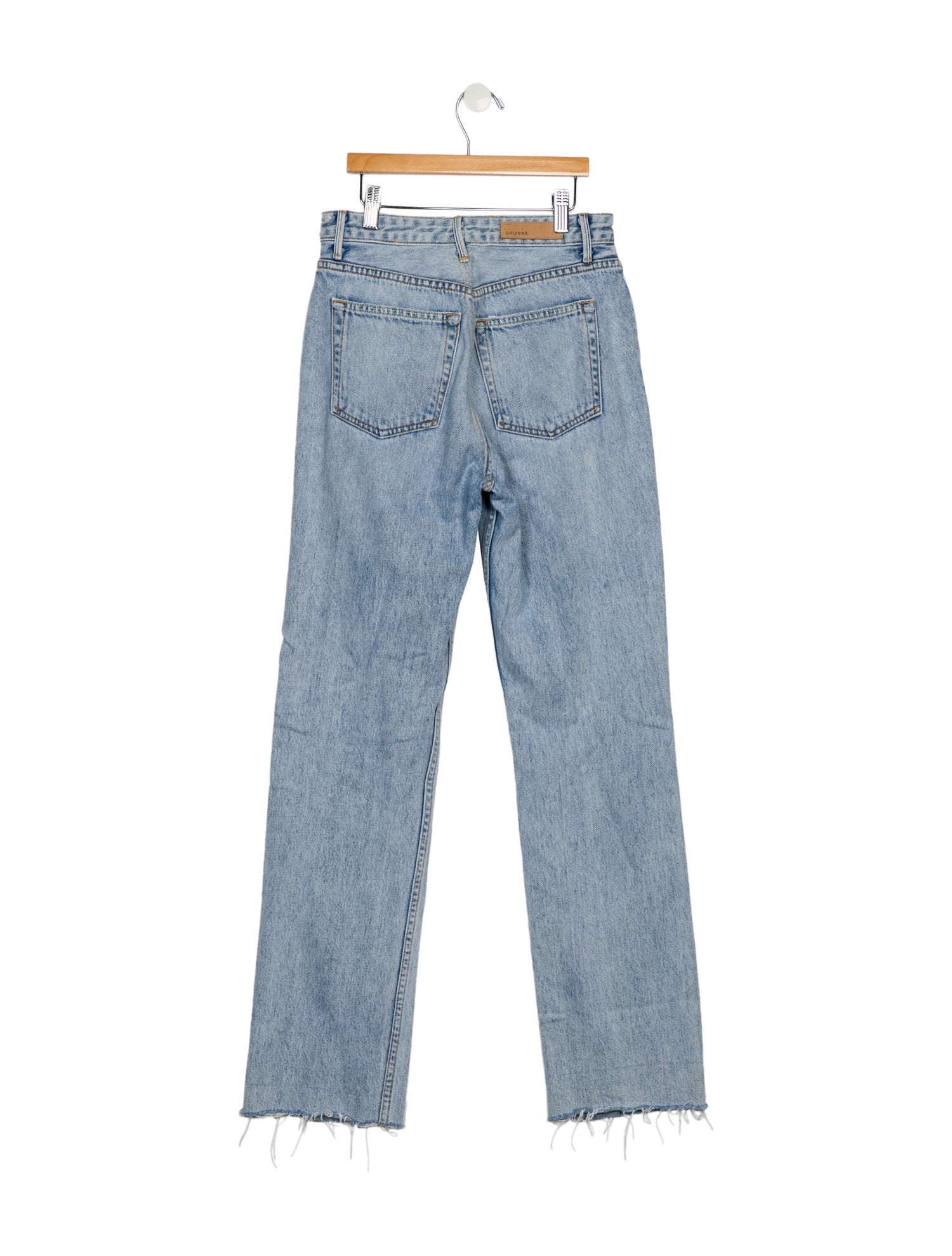 GRLFRND High-Rise Straight Leg Jeans