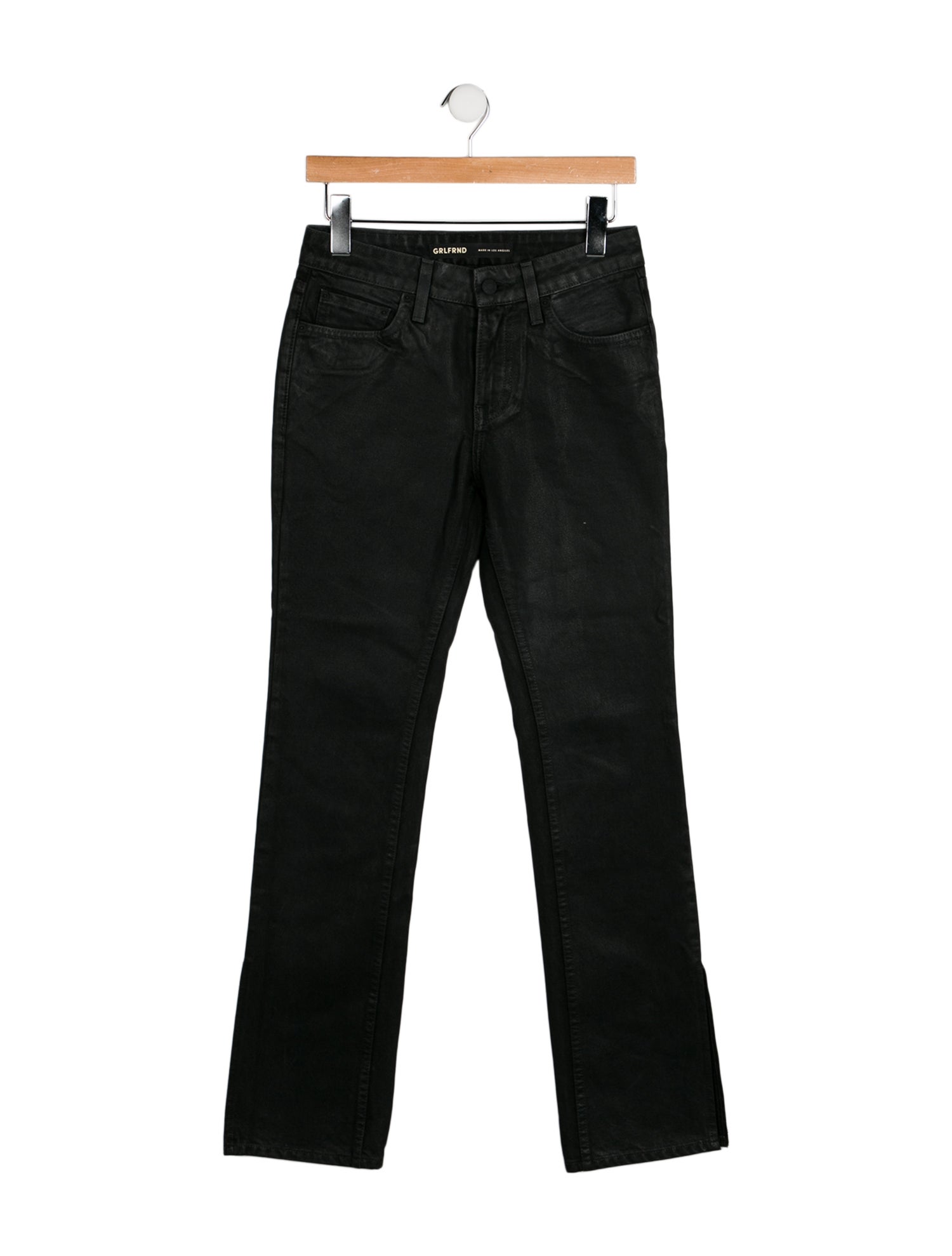 GRLFRND Mid-Rise Straight Leg Jeans