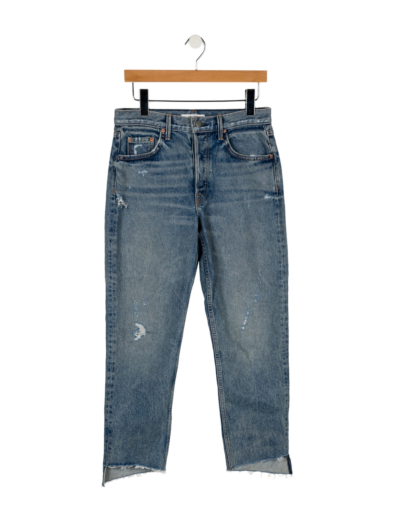 GRLFRND High-Rise Straight Leg Jeans