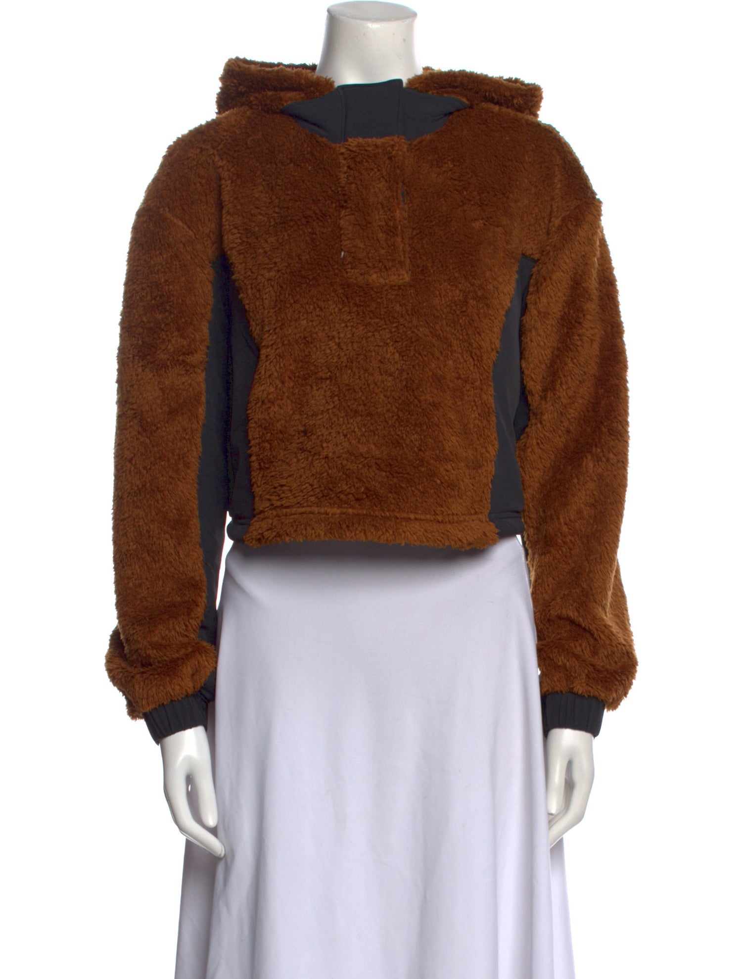 GRLFRND Colorblock Pattern Crew Neck Sweater