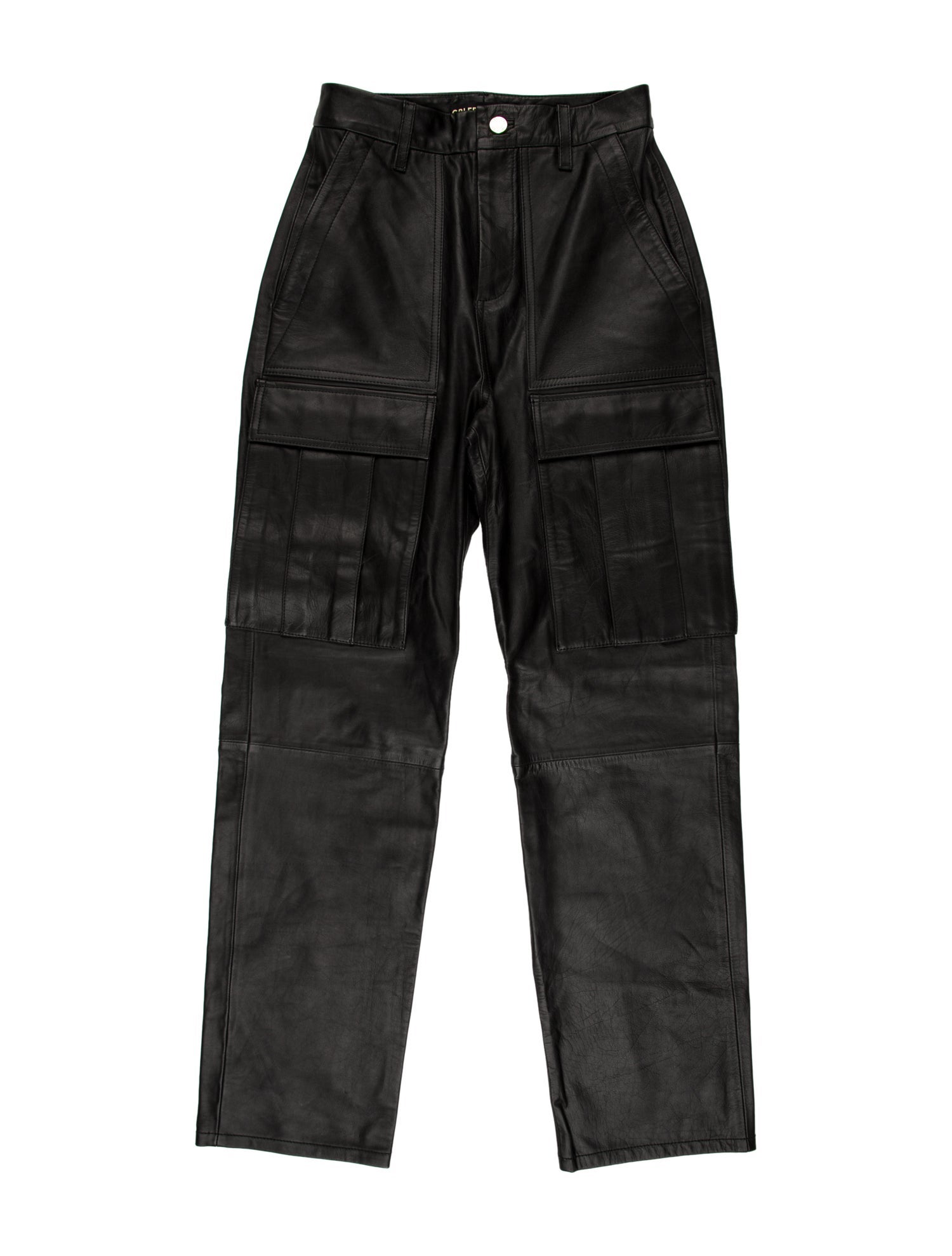 GRLFRND Leather Straight Leg Pants