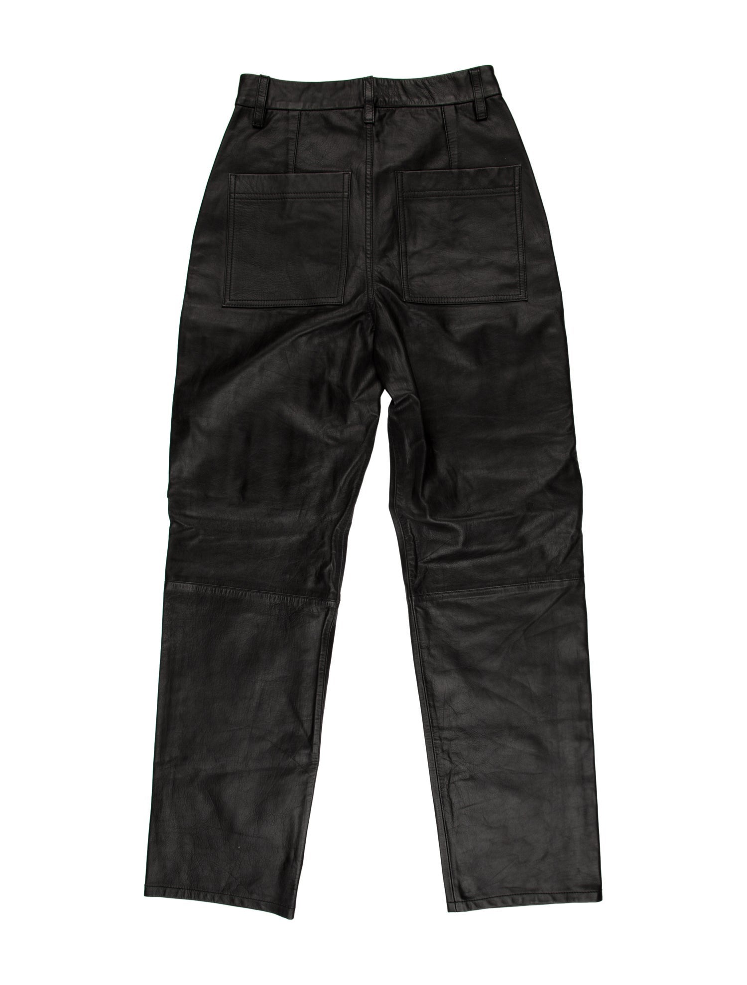GRLFRND Leather Straight Leg Pants