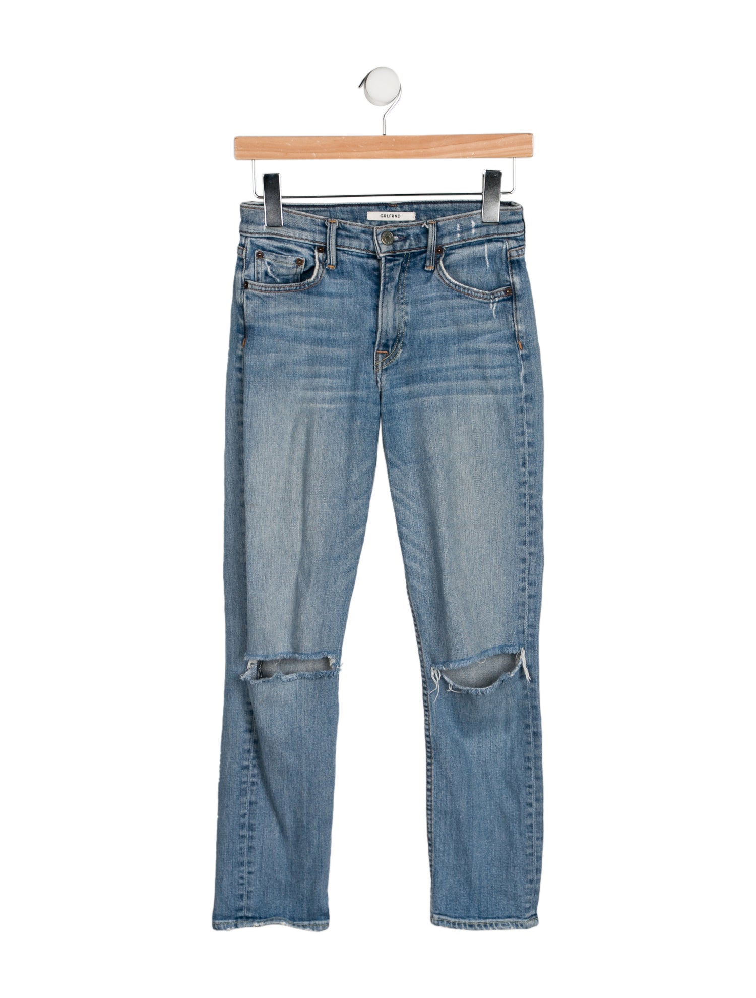 GRLFRND Mid-Rise Skinny Leg Jeans