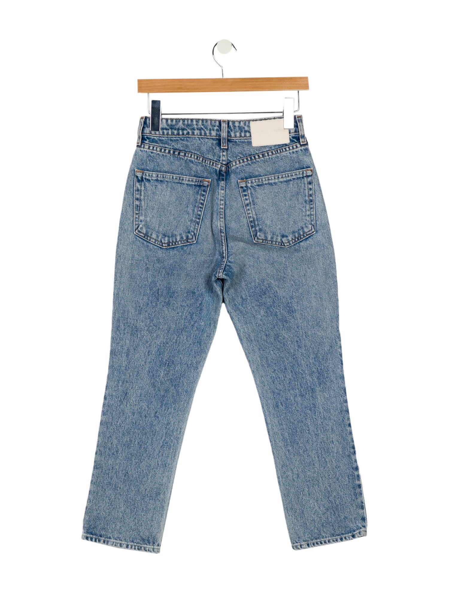 GRLFRND Mid-Rise Straight Leg Jeans