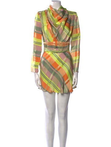 Grlfrnd Dresses Plaid Print Mini Dress XS