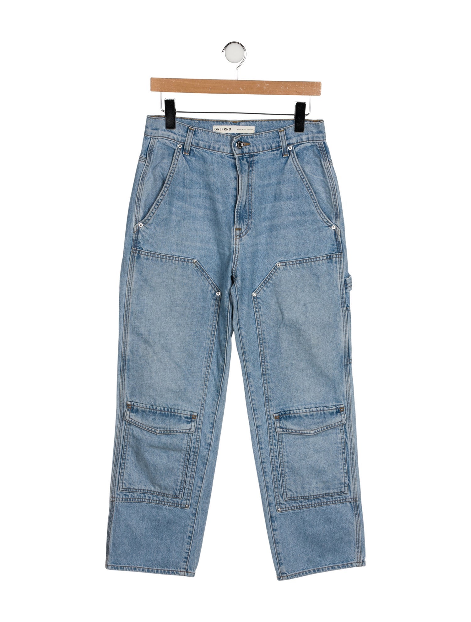 GRLFRND High-Rise Straight Leg Jeans