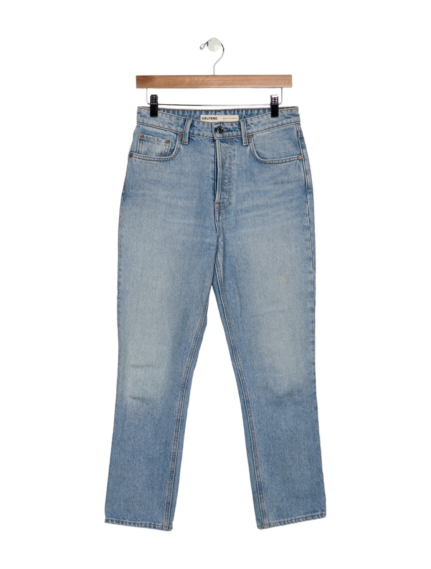 GRLFRND High-Rise Straight Leg Jeans
