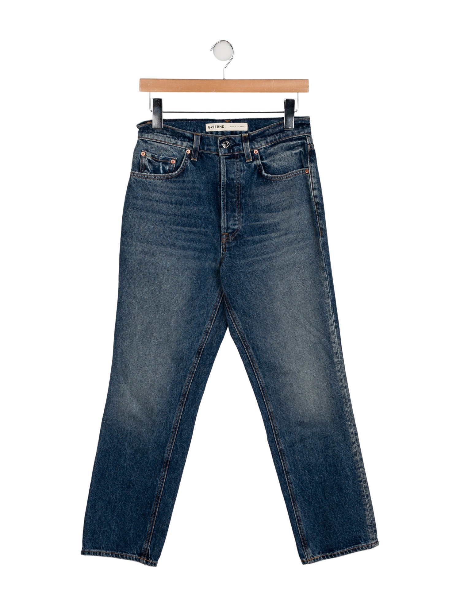 GRLFRND High-Rise Straight Leg Jeans
