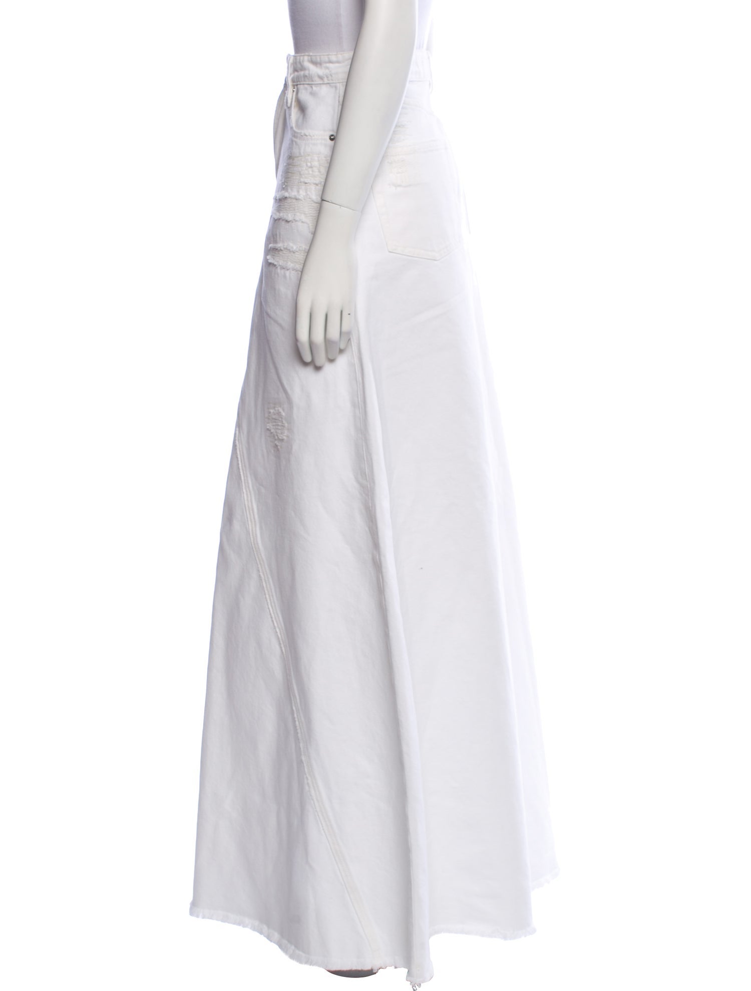 GRLFRND Distressed Accents Long Skirt