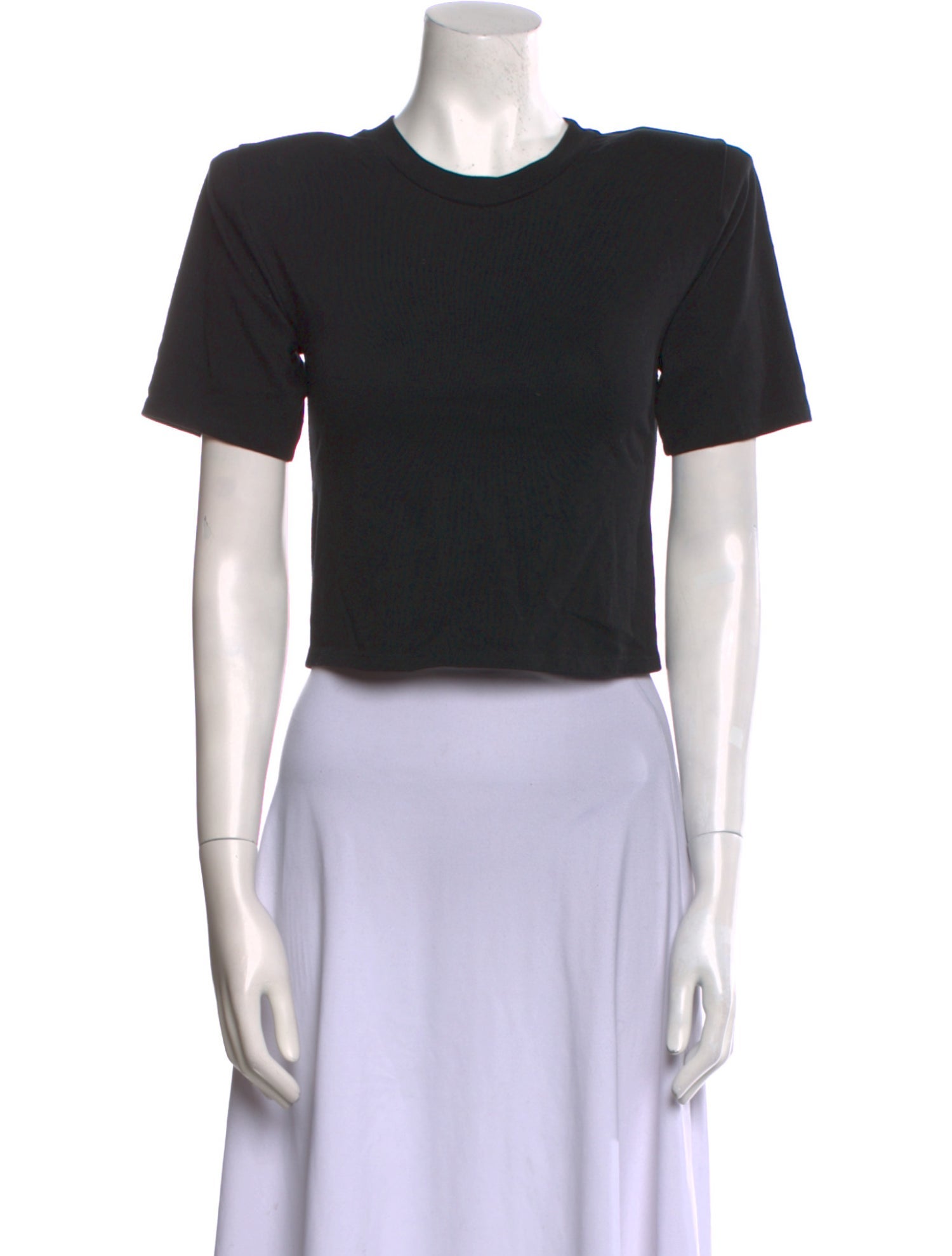 GRLFRND Crew Neck Short Sleeve Crop Top