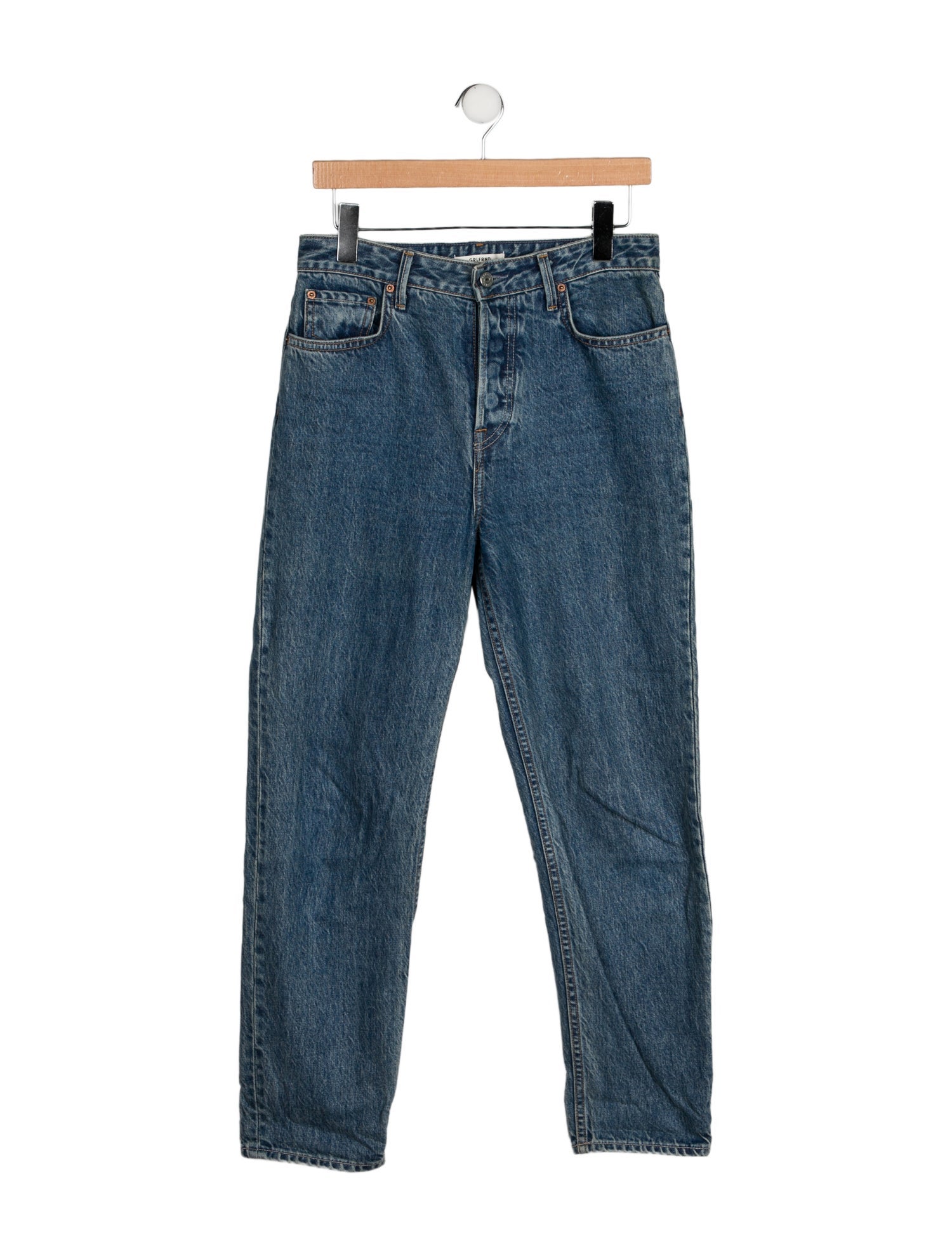 GRLFRND High-Rise Straight Leg Jeans