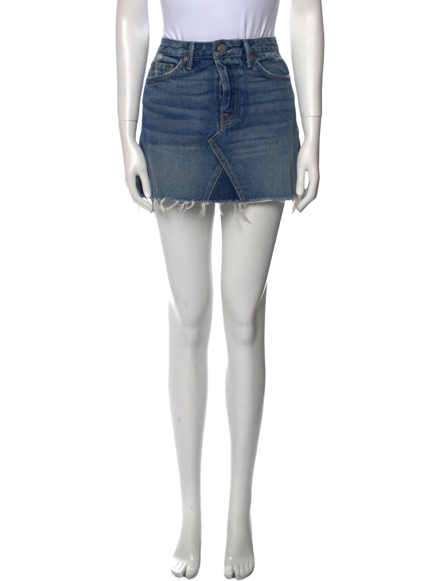 GRLFRND Distressed Accents Mini Skirt