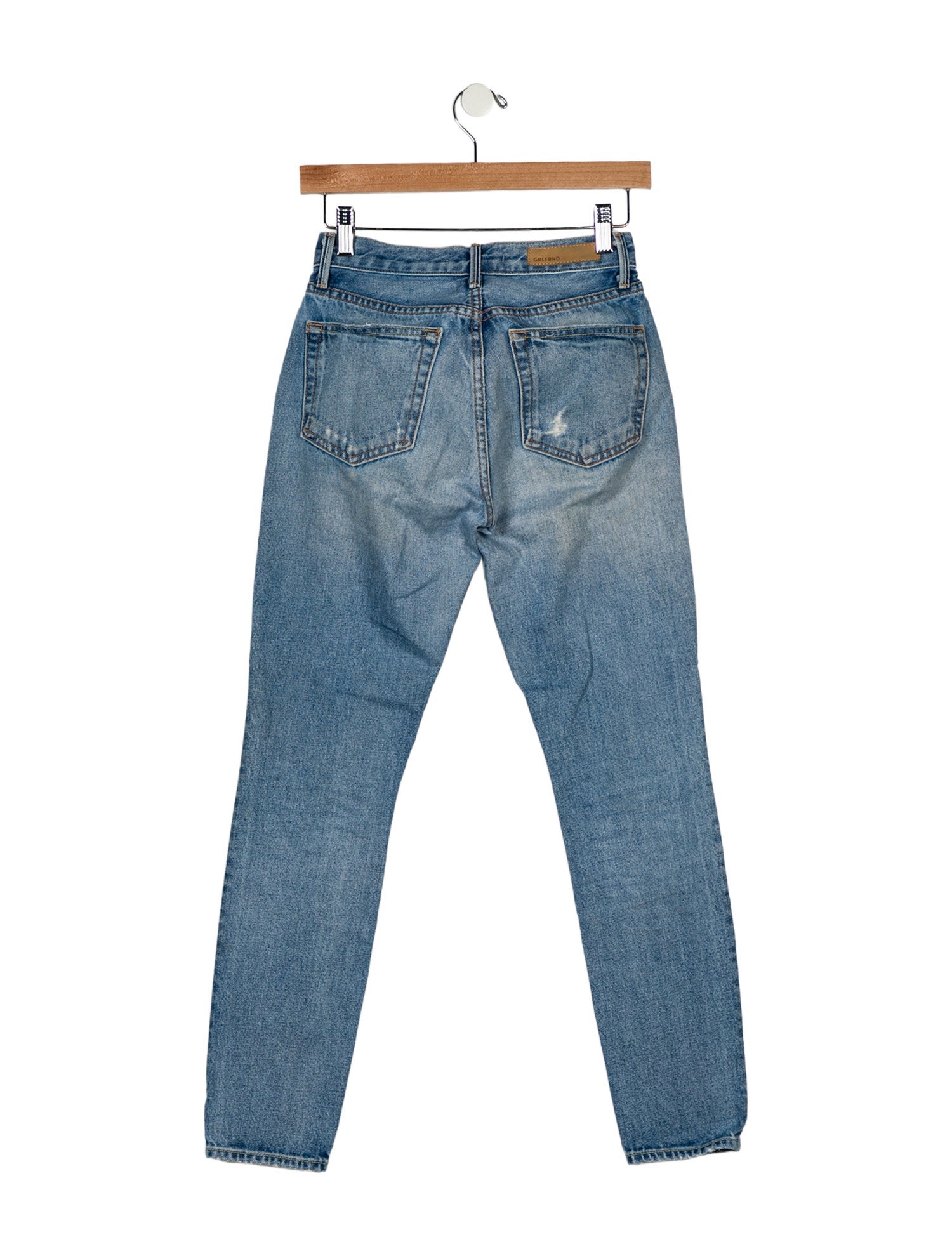 GRLFRND Mid-Rise Straight Leg Jeans