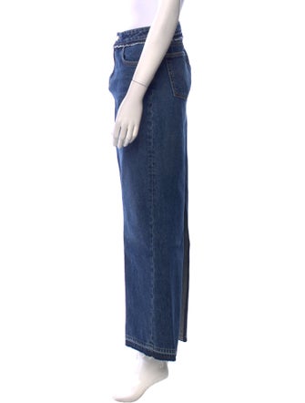 GRLFRND Raw-Edge Trim Midi Length Skirt