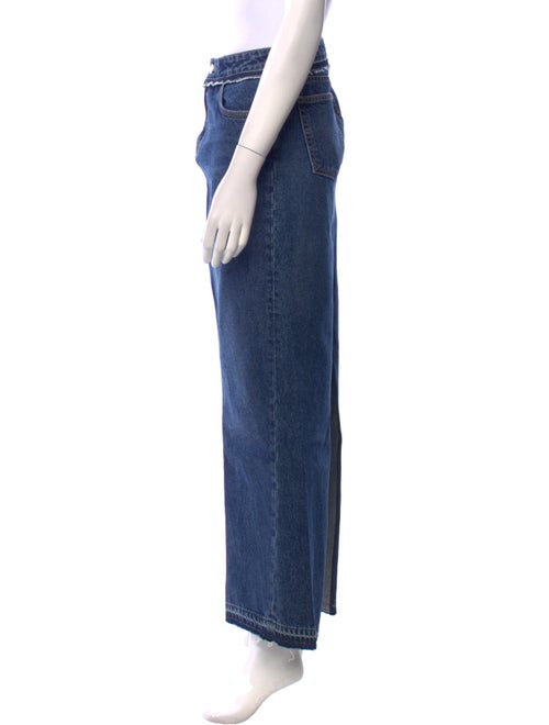 GRLFRND Raw-Edge Trim Midi Length Skirt