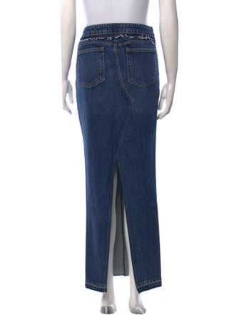 GRLFRND Raw-Edge Trim Midi Length Skirt