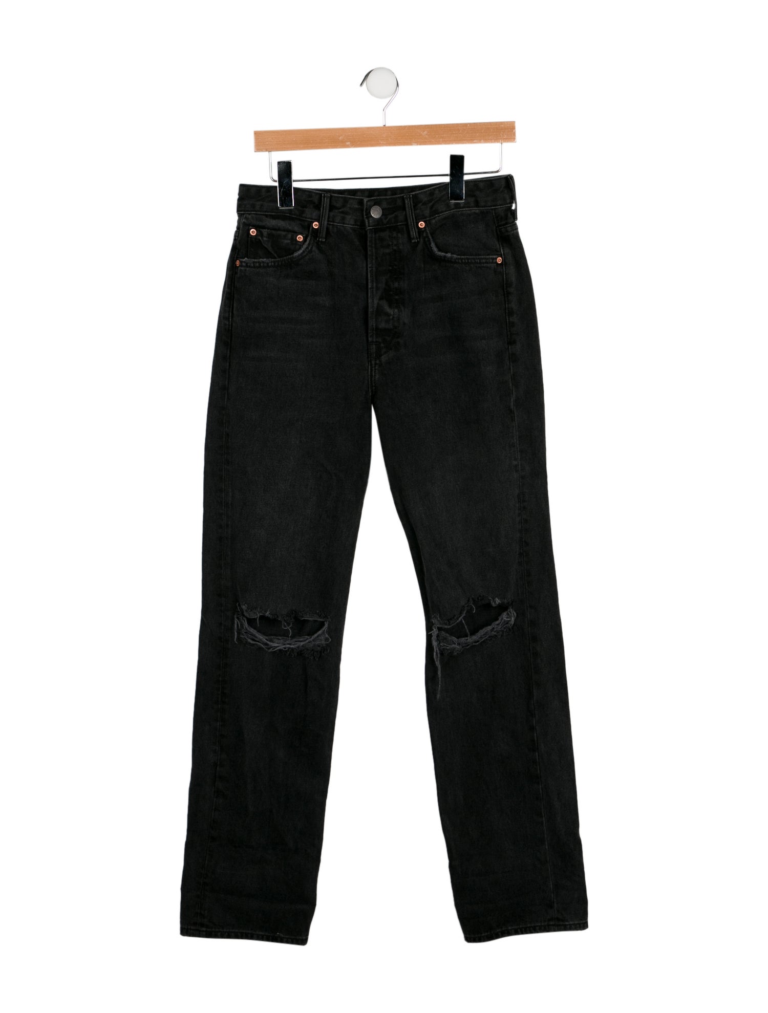 GRLFRND High-Rise Straight Leg Jeans