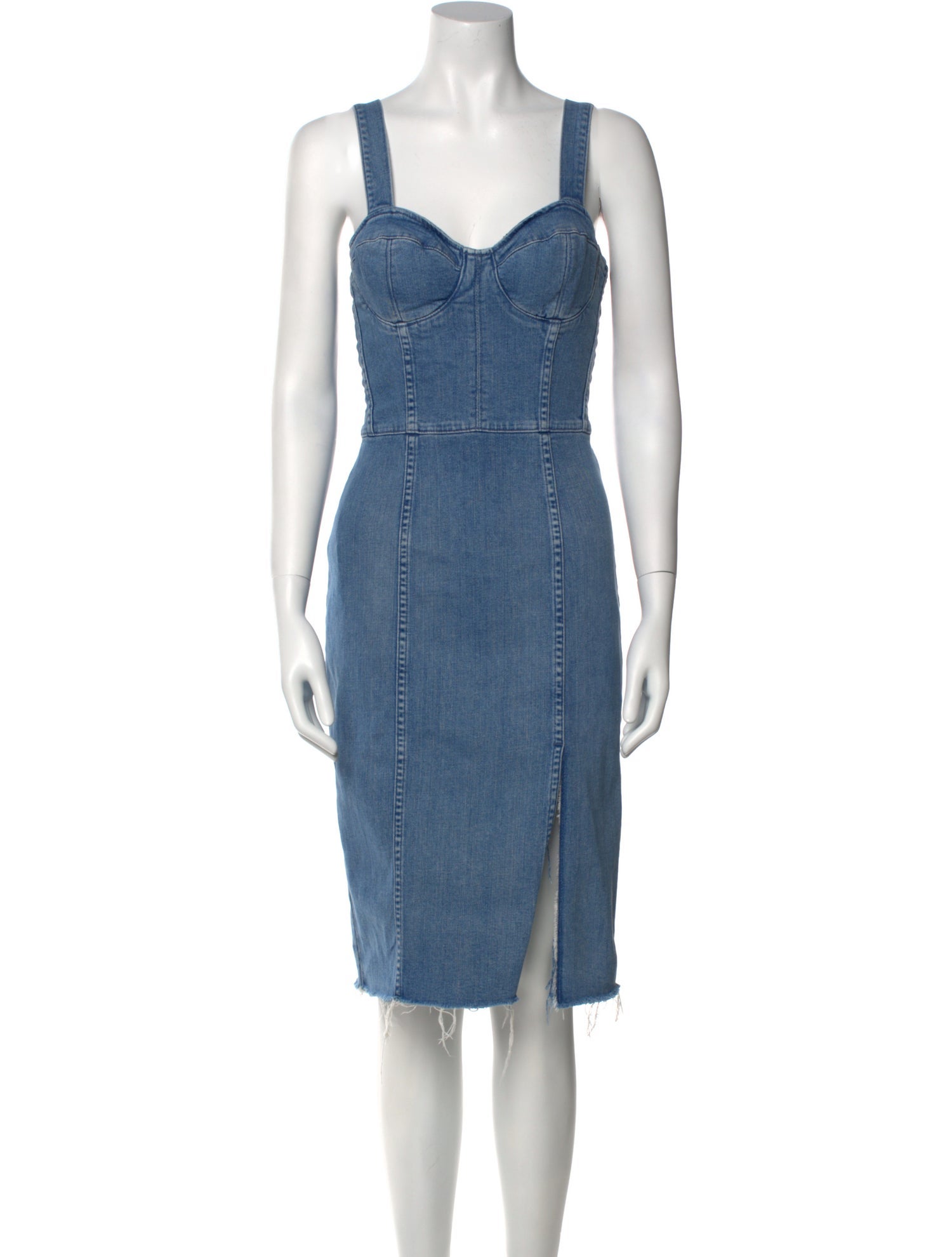 GRLFRND Square Neckline Knee-Length Dress