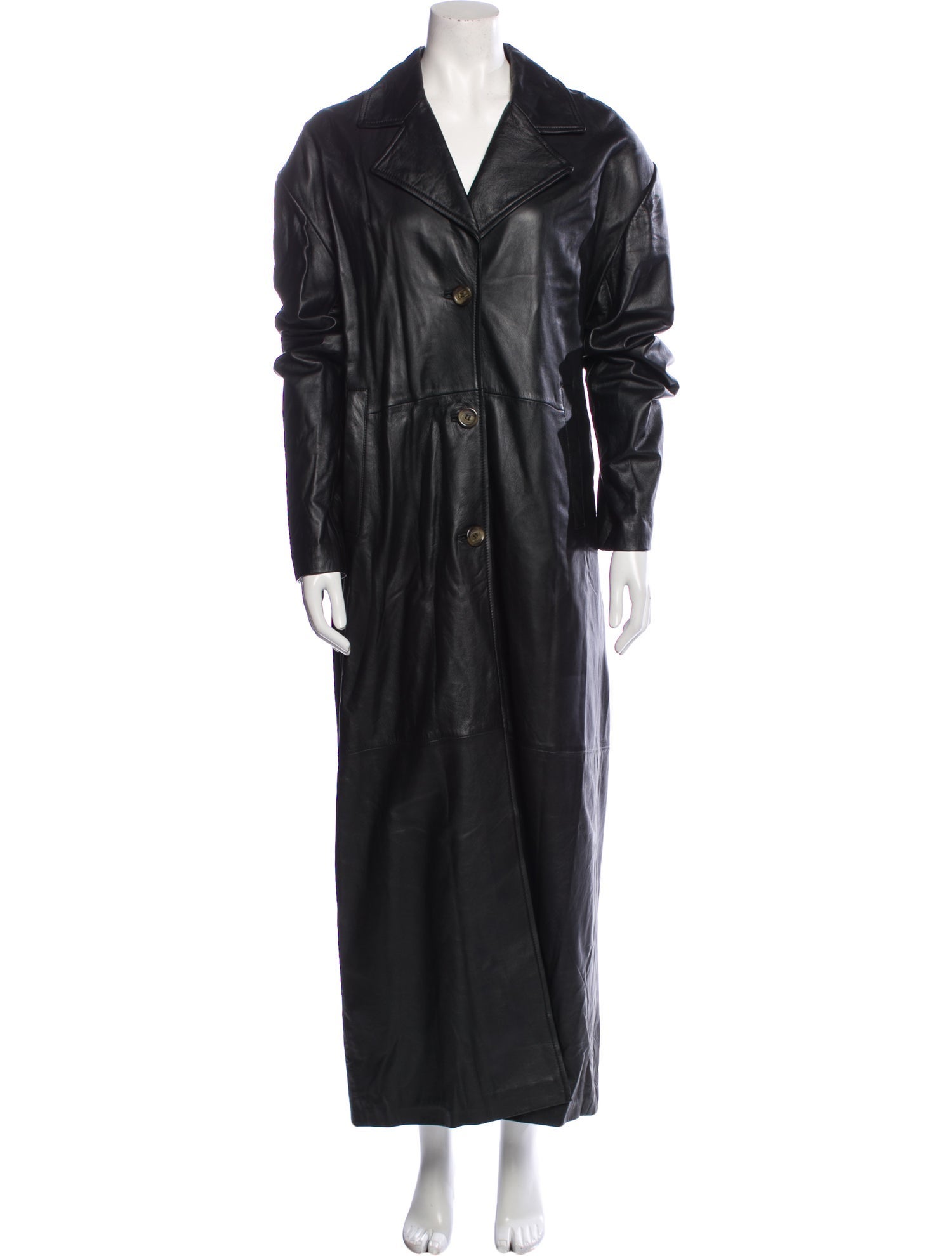 GRLFRND Leather Trench Coat