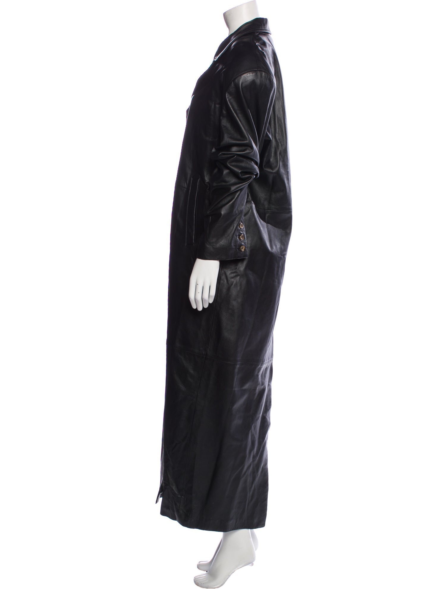 GRLFRND Leather Trench Coat