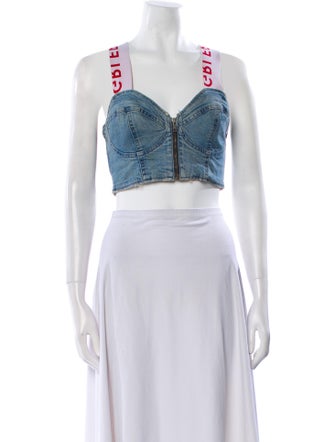 GRLFRND V-Neck Sleeveless Crop Top