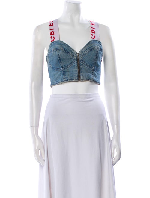 GRLFRND V-Neck Sleeveless Crop Top